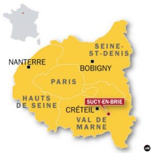 Sucy en Brie map